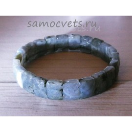 Браслет из натурального лабрадора огран. хорошая иризация