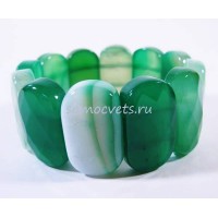 Браслет Зелёный Агат Царевна