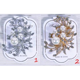 Брошь майорка и кристаллы Подмосковные вечера