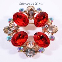 Брошка Остров сокровищ Красные Кристаллы