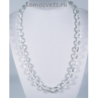 Бусы из натурального горного хрусталя 46 см 9-10 мм