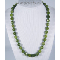 Бусы из натурального нефрита 46 см 9-10 мм