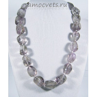 Бусы Аметист крупные овалы