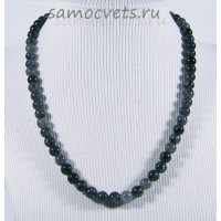 Бусы из иолита (варяжский камень) шар 6 мм 42 см
