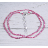 Бусы турмалин розовый 2 мм 42 см