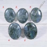 Большое кольцо с лабрадором 30х40 мм