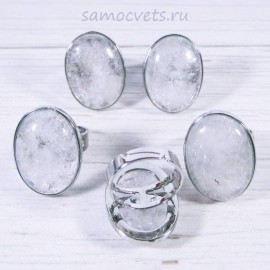 Горный хрусталь кольцо крупное