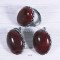 Комплект кольцо и серьги красная яшма