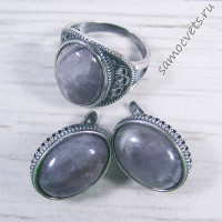Комплект из аметиста кабошон 13*18 мм
