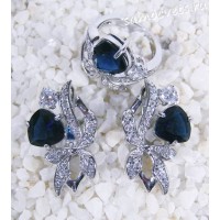 Комплект синие кристаллы (под сапфир) - Айбике