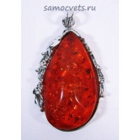Кулон Янтарь имитация Золотая осень