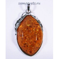 Кулон имитация Янтаря Золотая осень Медовый