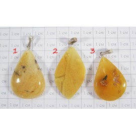 Кулон из пейзажного янтаря Золотая осень - 4