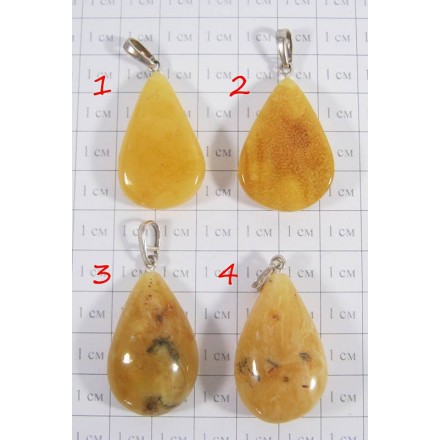 Кулон из пейзажного янтаря Золотая осень - 5