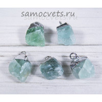 Подвеска натуральный необработанный флюорит (примерно 1*2 см)