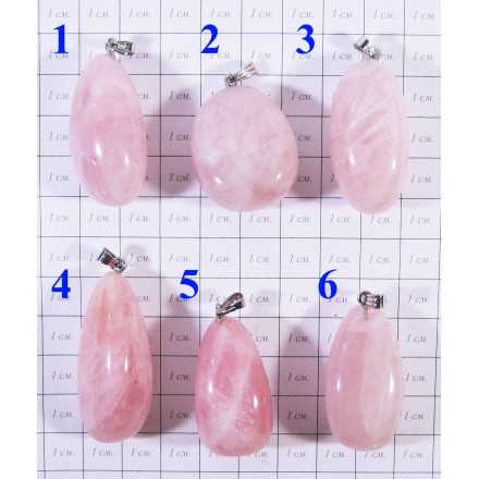 Кулон: Розовый кварц Каменные капли - 3