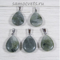 Кулон из лабрадора капля 15*20 мм