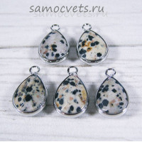Кулон перепелиная яшма капля огран. 10*18 мм