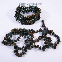 Гематитовая Магнитная Змейка и крошка Тигровый глаз