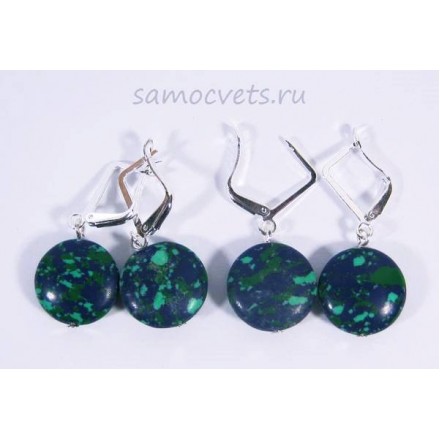 Серьги Керамика "Калейдоскоп" Синие