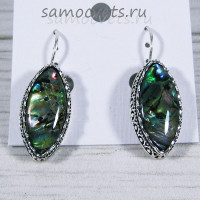 Серьги с галиотисом овал Оланга