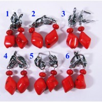 Серьги с Кораллом тонированным - 2