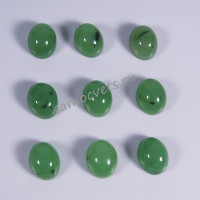 Кабошон из натурального нефрита 10*8*6 мм (Улан-ходинское месторождение)