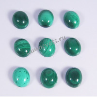 Кабошон из натурального малахита 10*12*5.5 мм