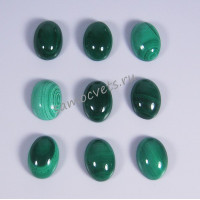 Кабошон из натурального малахита 10*14*5 мм