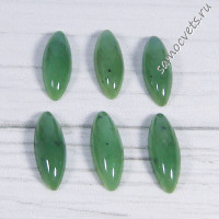 Кабошон лодочка из натурального нефрита  22*8*6 мм (Улан-ходинское месторождение)