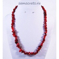Коралловые тонированные Бусы Крошка мелкая