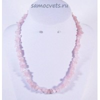 Бусы Крошка мелкая Розовый кварц