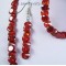Комплект Циркон (бусы + браслет + серьги) - Красный